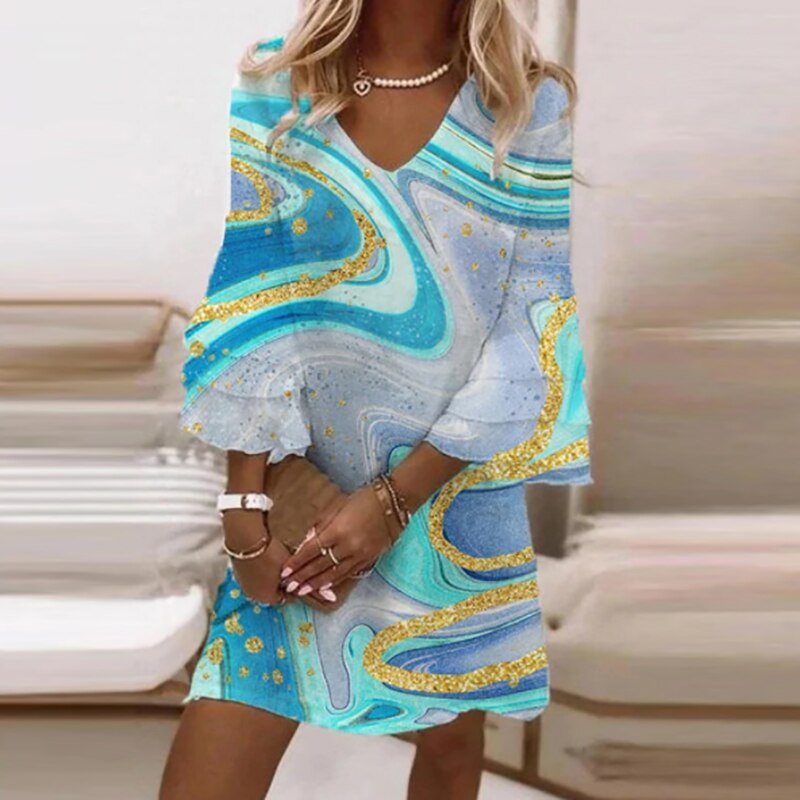 Anaïs - Robe tendance avec imprimé stylé et coupe flatteuse