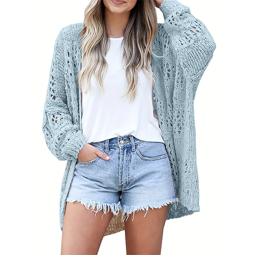 Kenia | Cardigan Au Crochet Pour Femme | Long