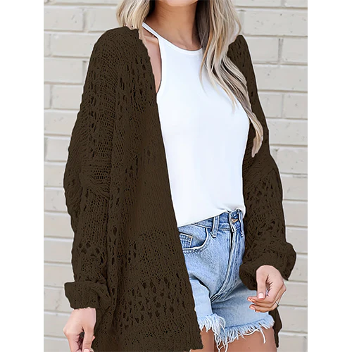 Kenia | Cardigan Au Crochet Pour Femme | Long