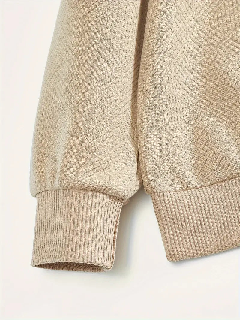 Jules – Pull vintage pour hommes avec fermeture éclair et motifs géométriques