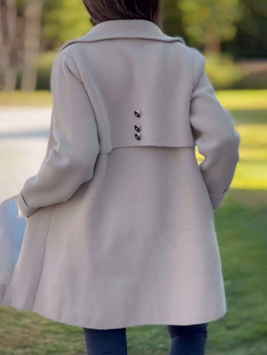 Louise – Manteau d’hiver élégant avec boutons et col classique, intemporel