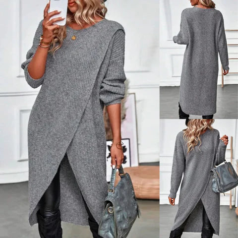 Albine | Robe Pull à Col Rond Pour Femme | Longue