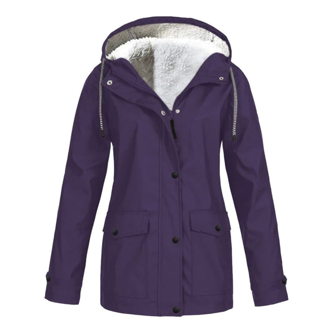 Camille – Manteau de pluie mi-long élégant avec doublure polaire