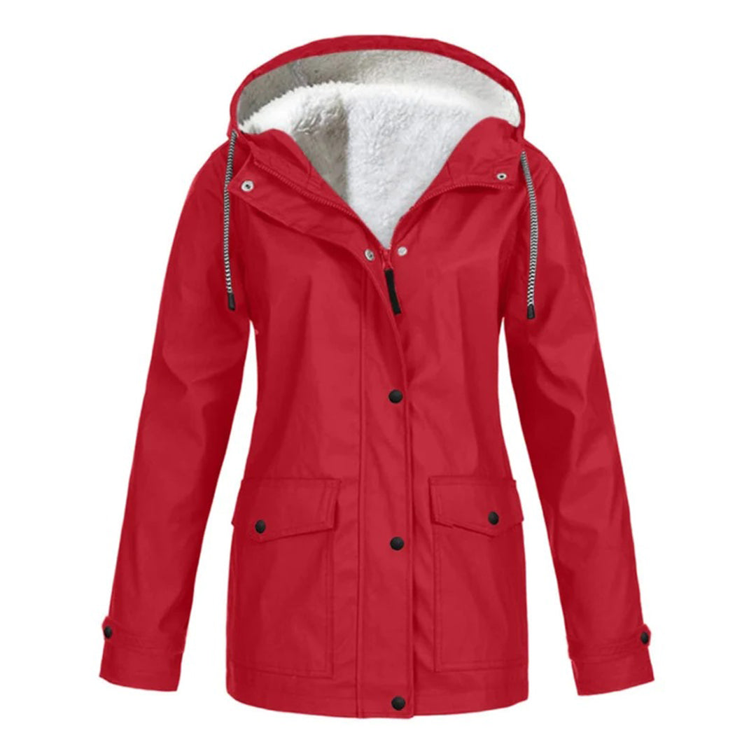 Camille – Manteau de pluie mi-long élégant avec doublure polaire