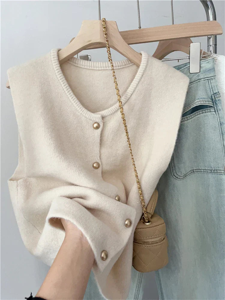 Margot – Gilet élégant avec boutons, parfait pour un look classique