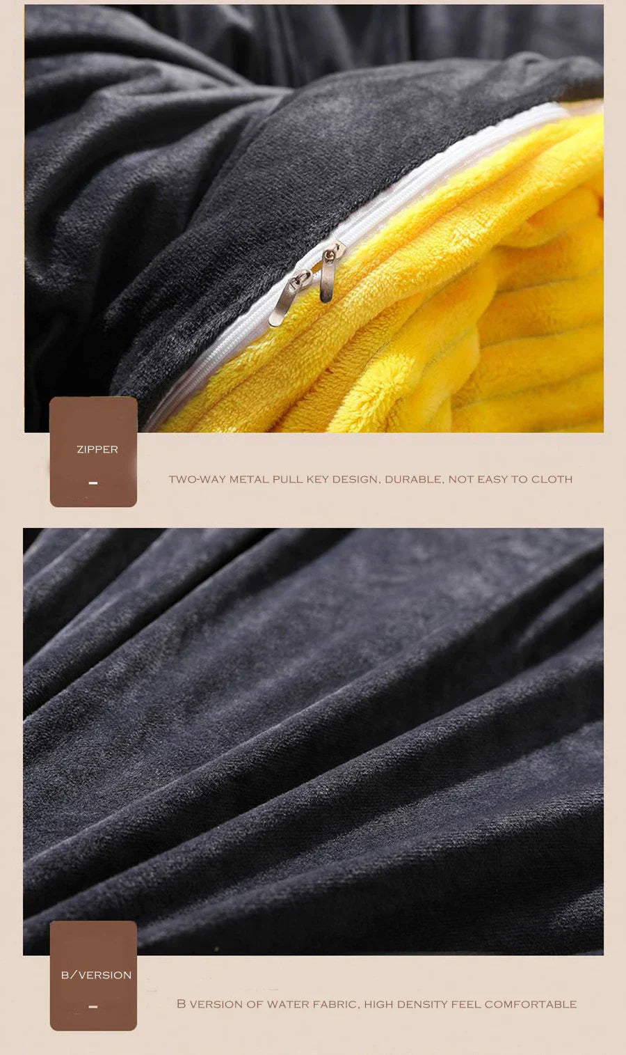 Luxe Fleece – Housse de couette en polaire chaude pour l'hiver en velours