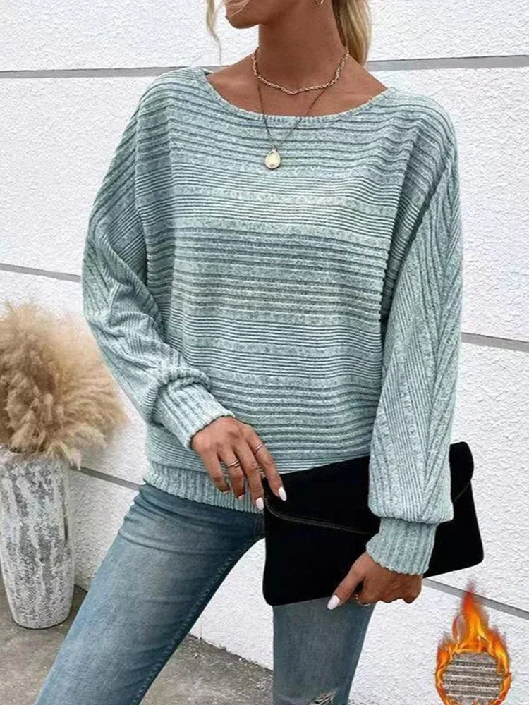 Louise – Pull rayé confortable avec une coupe ample