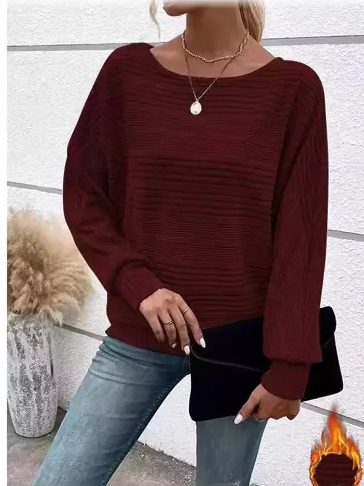 Louise – Pull rayé confortable avec une coupe ample