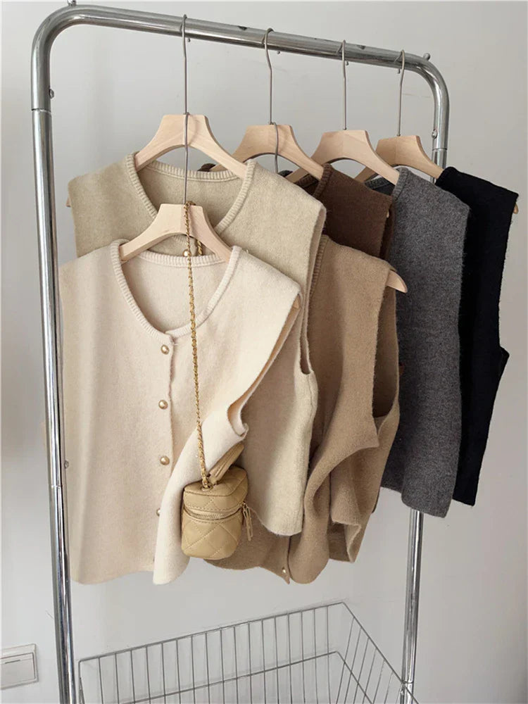 Margot – Gilet élégant avec boutons, parfait pour un look classique