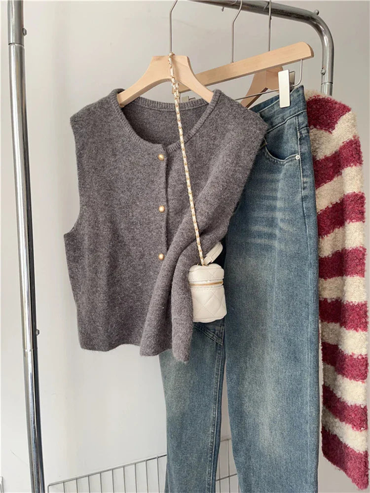 Margot – Gilet élégant avec boutons, parfait pour un look classique