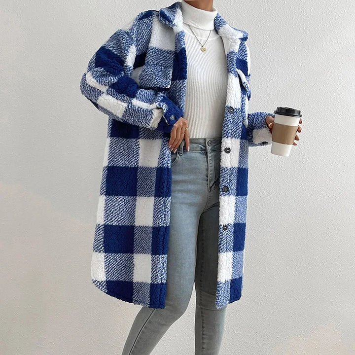 Gwenida | Manteau À Carreaux Pour Femme | Chaud