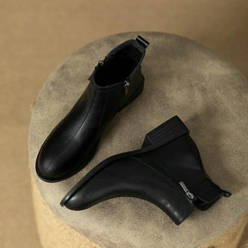 Agnès – Bottines à fermeture éclair avec un style moderne et chic