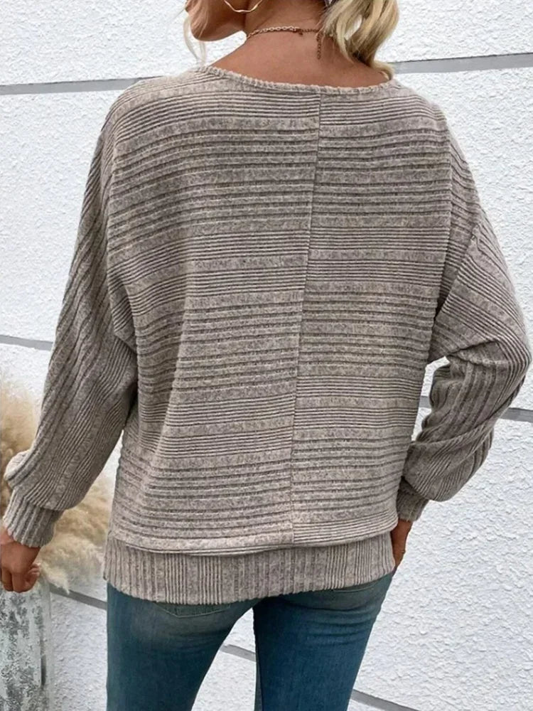Louise – Pull rayé confortable avec une coupe ample
