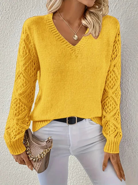Sophie Paris® | Pull en maille à col en V pour femme