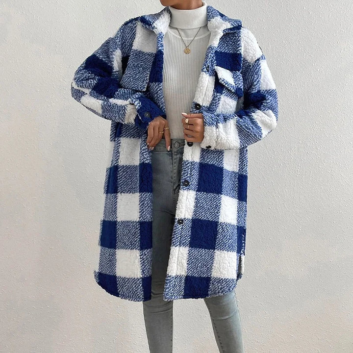 Gwenida | Manteau À Carreaux Pour Femme | Chaud