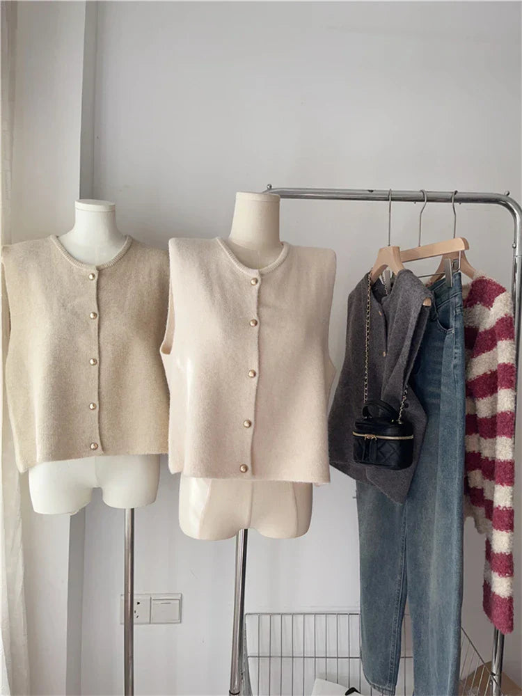 Margot – Gilet élégant avec boutons, parfait pour un look classique