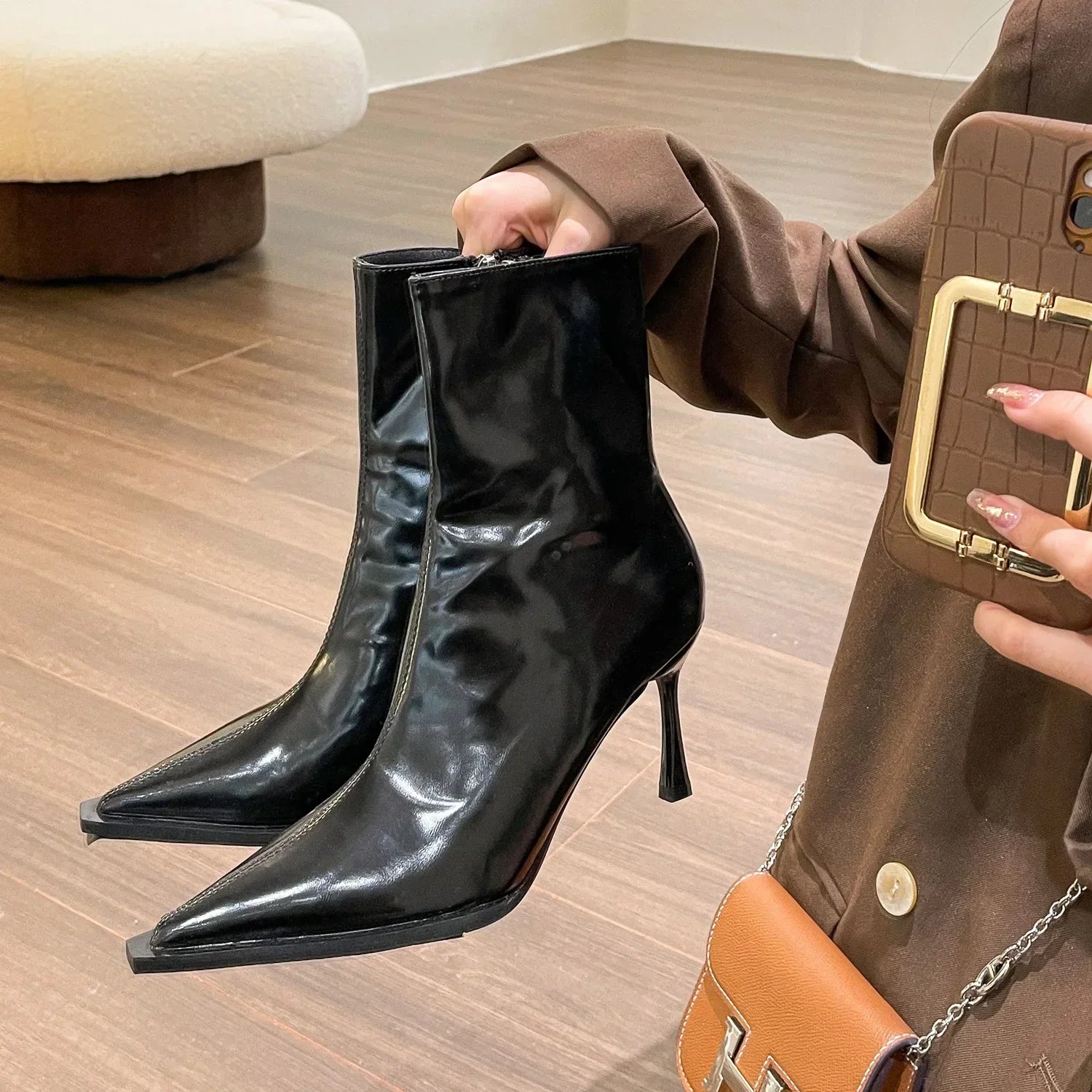 Clara – Bottes de soirée élégantes avec bout pointu pour une tenue chic