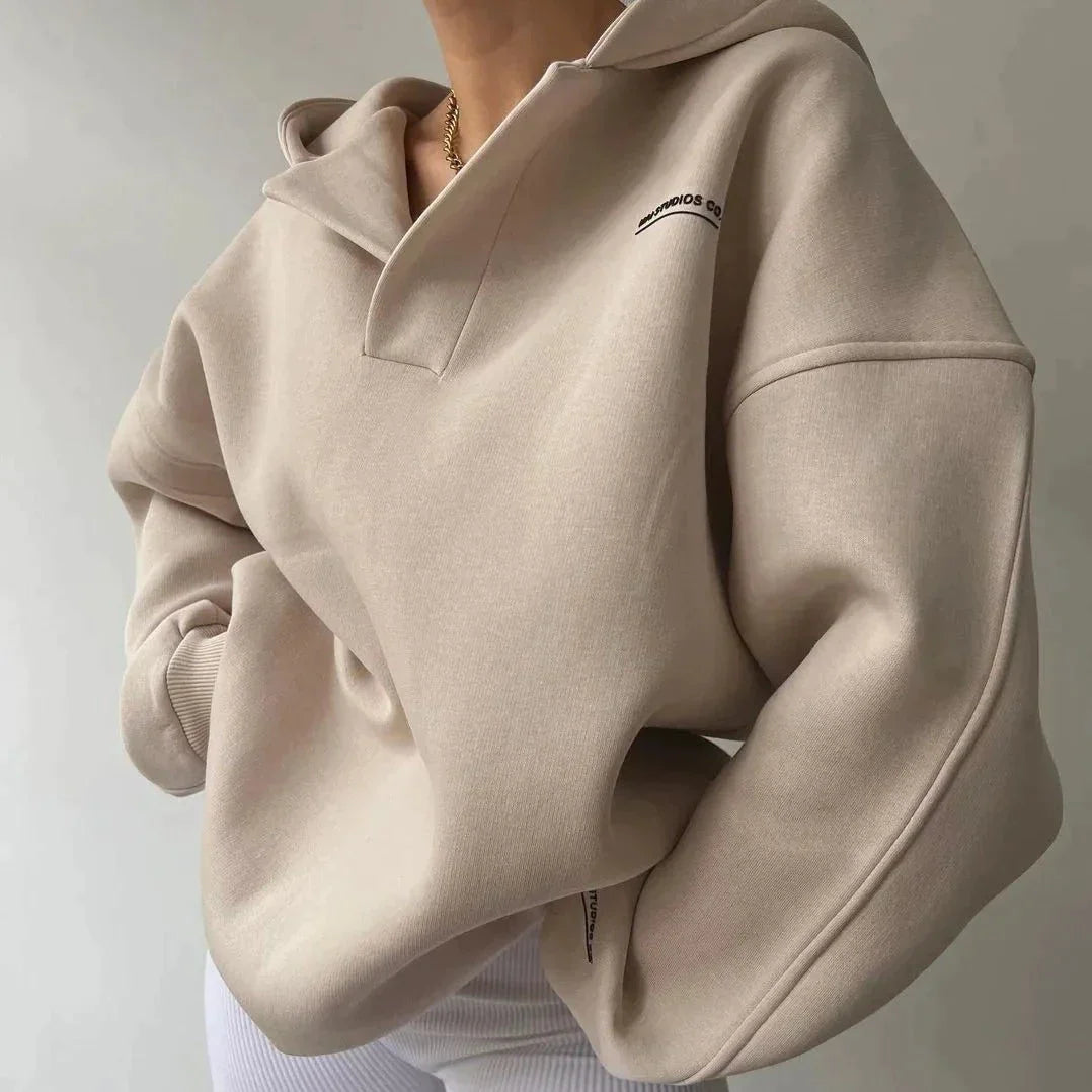 Sweat-shirt hiver Elegance avec col en V