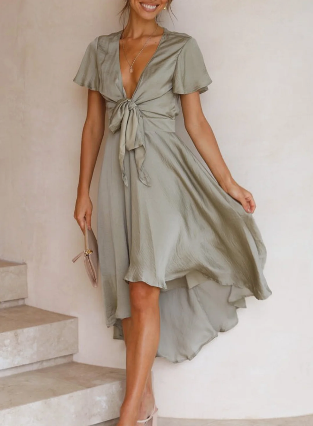 Astrid – Maxi-robe fluide avec un look raffiné et chic