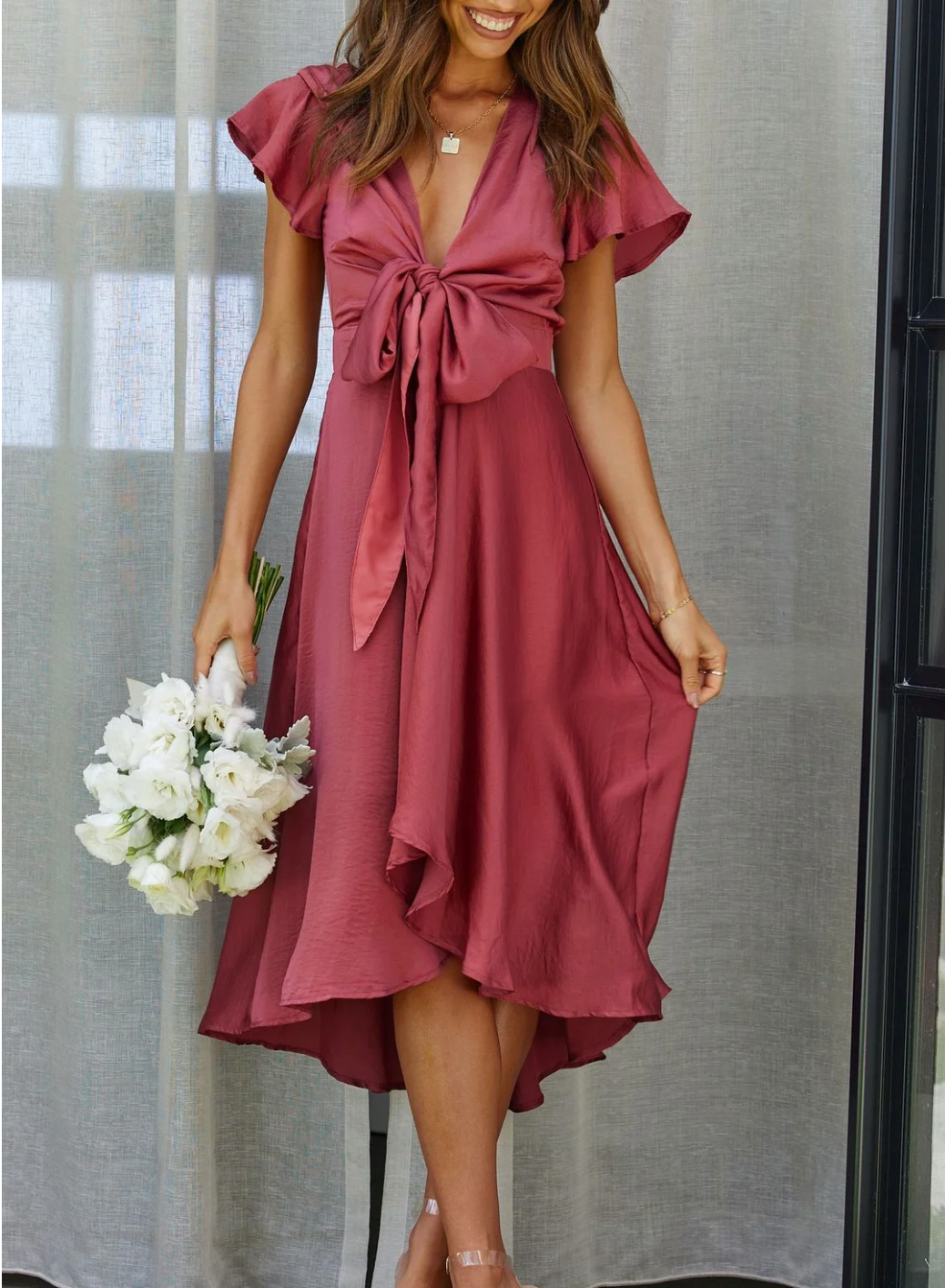 Astrid – Maxi-robe fluide avec un look raffiné et chic
