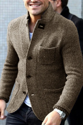 Thibault – Gilet rétro gris pour hommes, un choix classique
