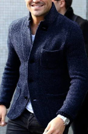 Thibault – Gilet rétro gris pour hommes, un choix classique