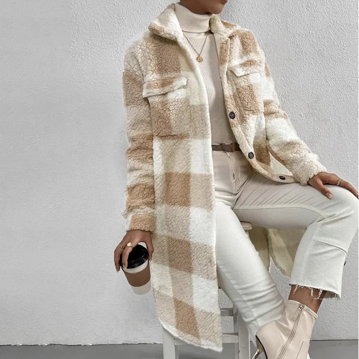 Gwenida | Manteau À Carreaux Pour Femme | Chaud