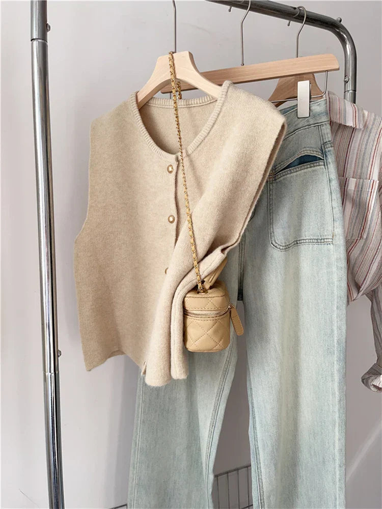 Margot – Gilet élégant avec boutons, parfait pour un look classique