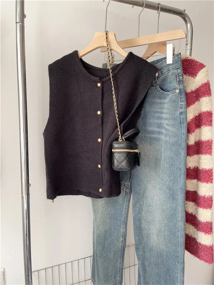 Margot – Gilet élégant avec boutons, parfait pour un look classique
