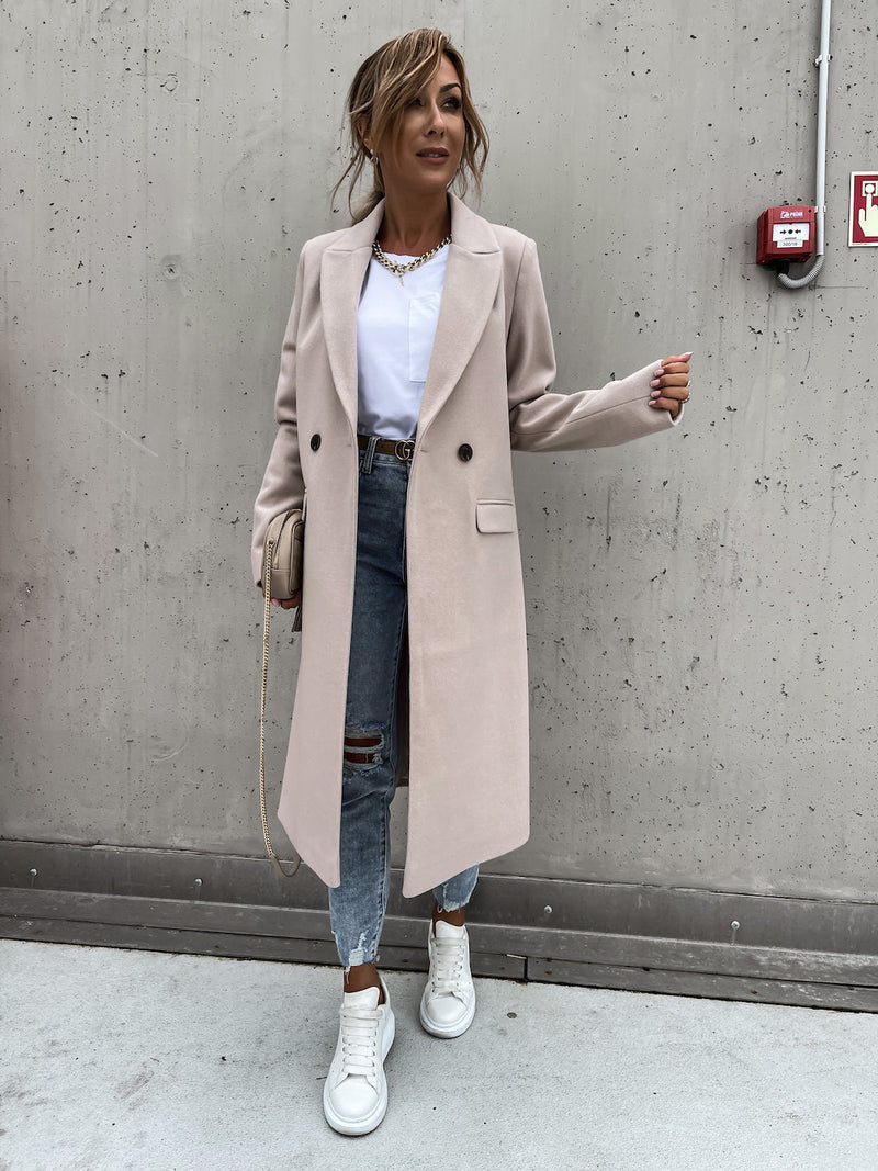 Isabeau – Gilet long d’automne élégant pour femme, tendance et confortable