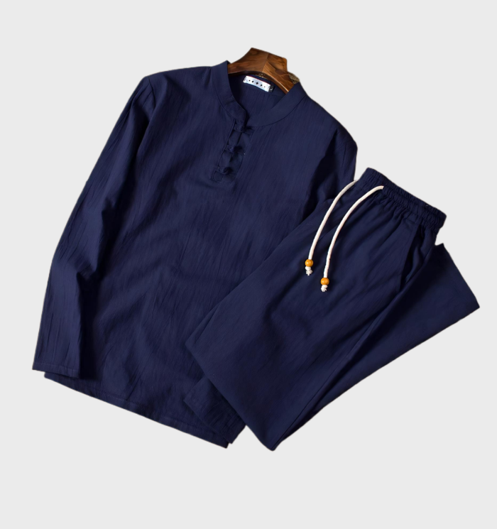 Thibault – Ensemble pour homme avec pull col rond et pantalon assorti