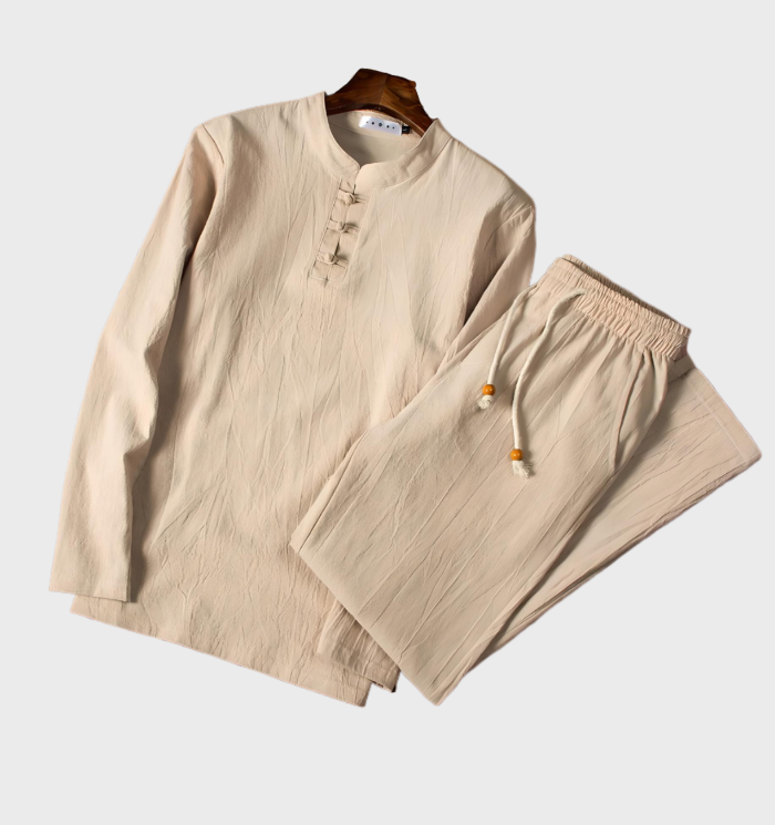 Thibault – Ensemble pour homme avec pull col rond et pantalon assorti