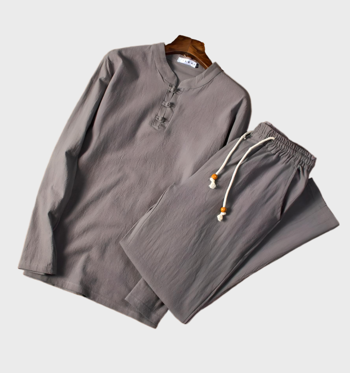Thibault – Ensemble pour homme avec pull col rond et pantalon assorti