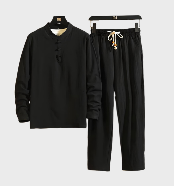 Thibault – Ensemble pour homme avec pull col rond et pantalon assorti