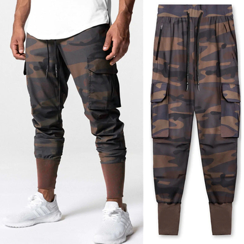 Léo – Pantalon de jogging camouflage pour homme, décontracté et stylé