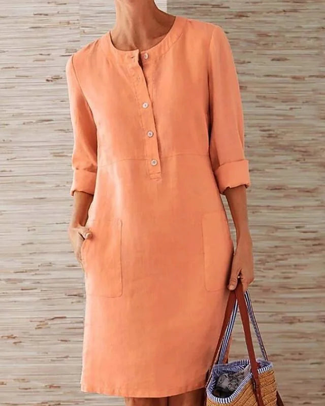 Thalia - Robe droite longueur genou pour femme