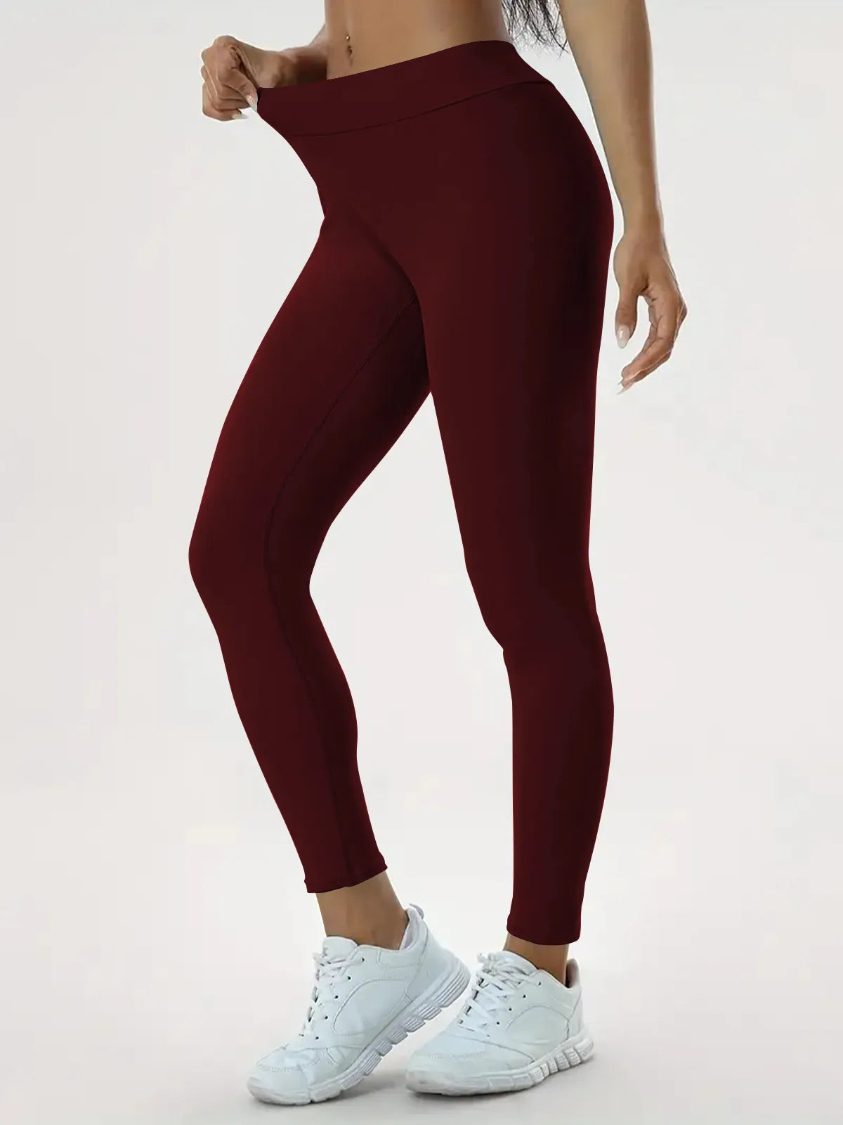 Legging de Yoga Femme bordeaux