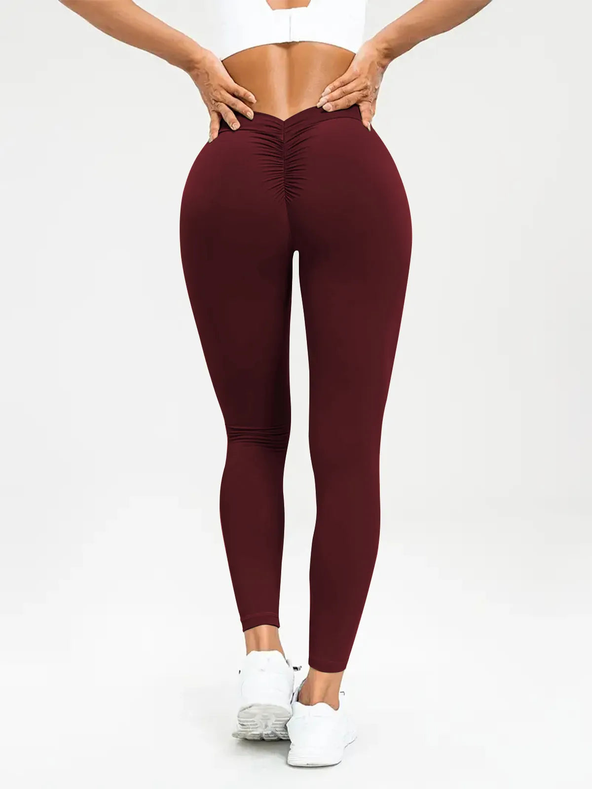 Legging de Yoga Femme bordeaux