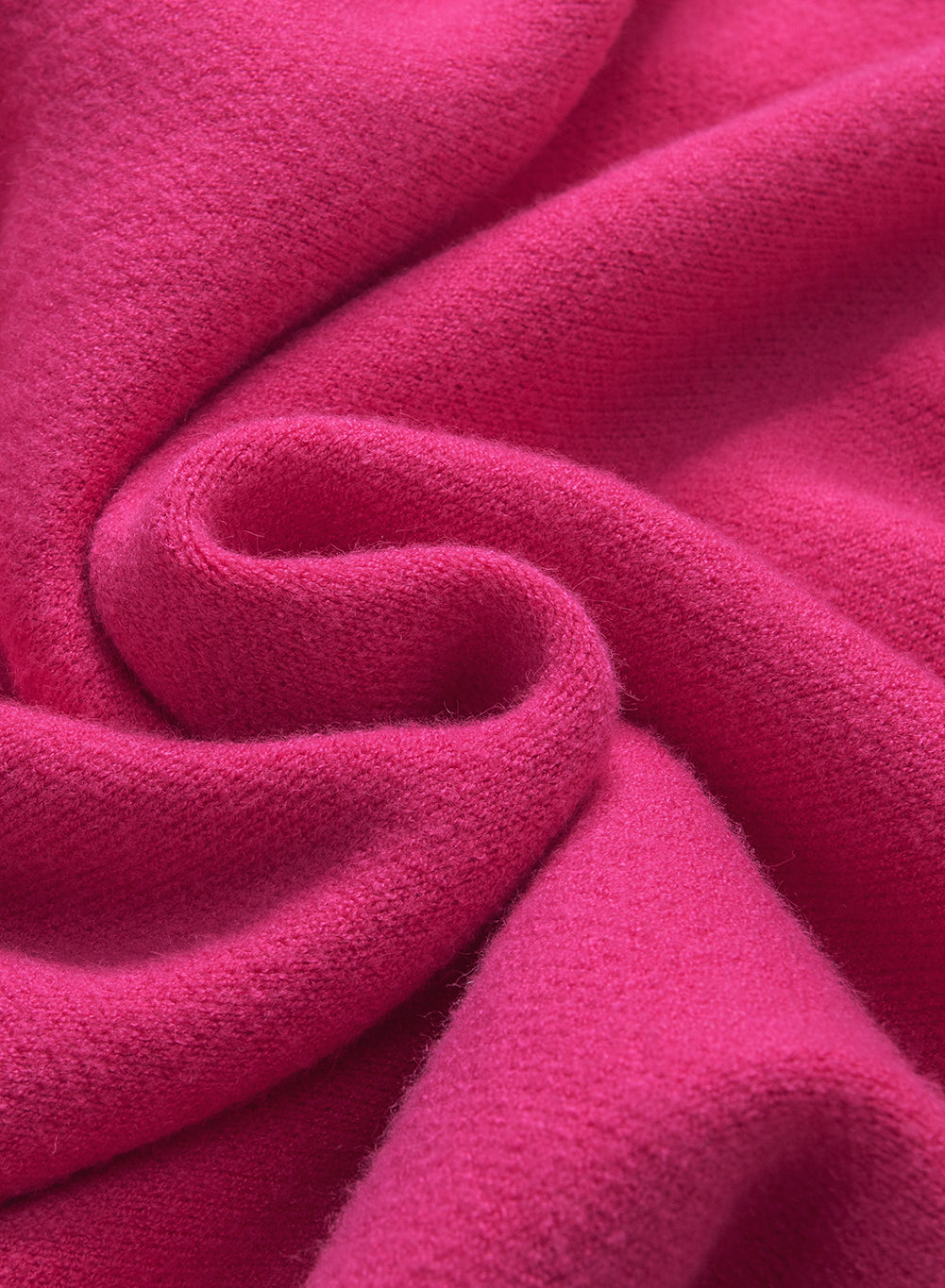 Adèle – Pull rose vif avec col en V, perles et détails en forme de cœur moelleux