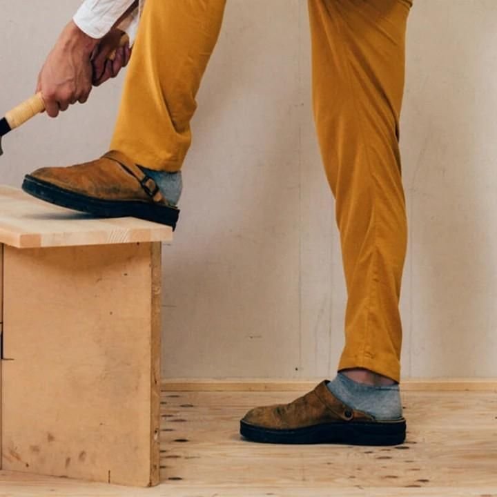 Étienne – Pantoufles orthopédiques en cuir pour homme, confort supplémentaire