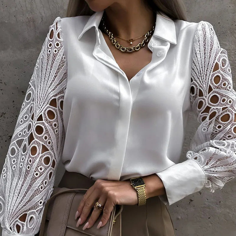 Alice Leroy® I blouse blanche satinée