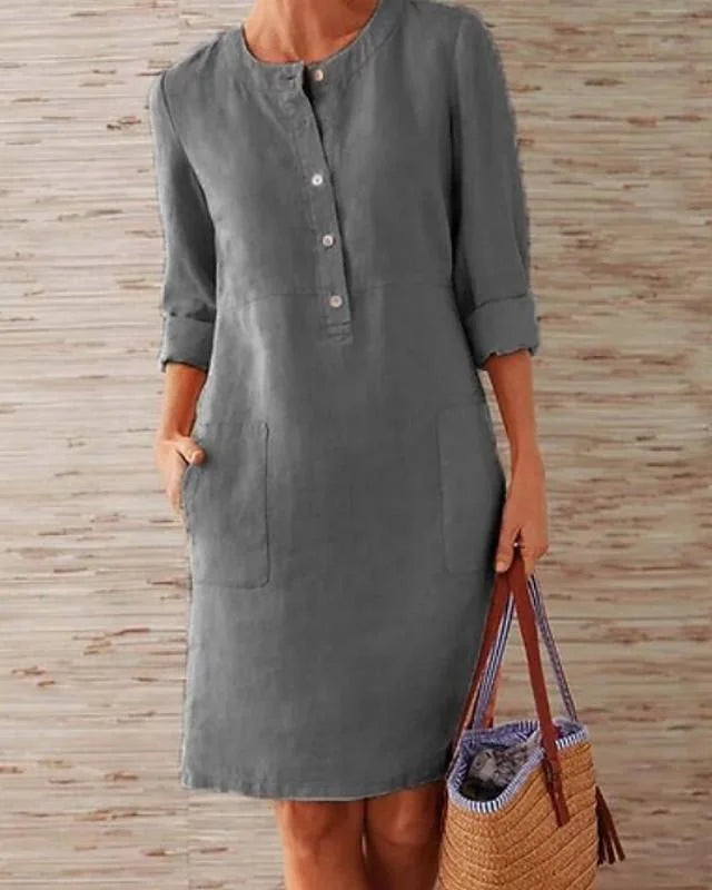Thalia - Robe droite longueur genou pour femme