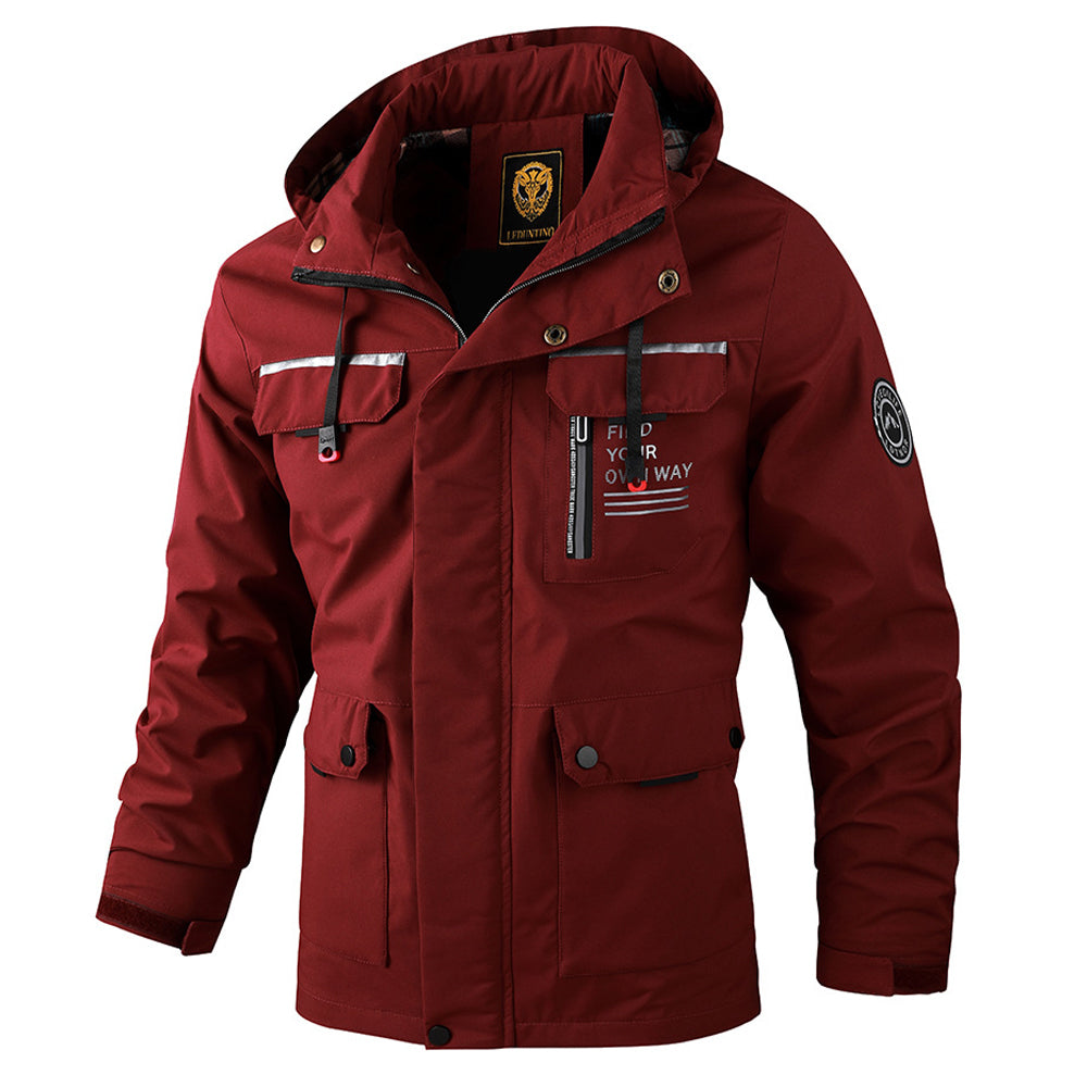 Benoît – Manteau mi-long pour hommes avec capuche, design pratique et élégant