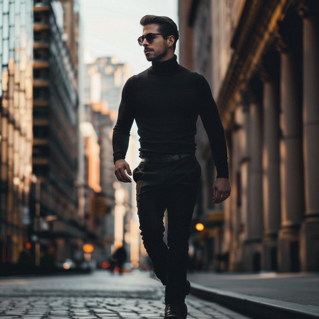 Milan – Col roulé classique pour homme, idéal pour l'hiver