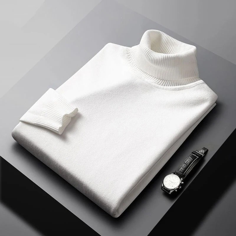 Milan – Col roulé classique pour homme, idéal pour l'hiver