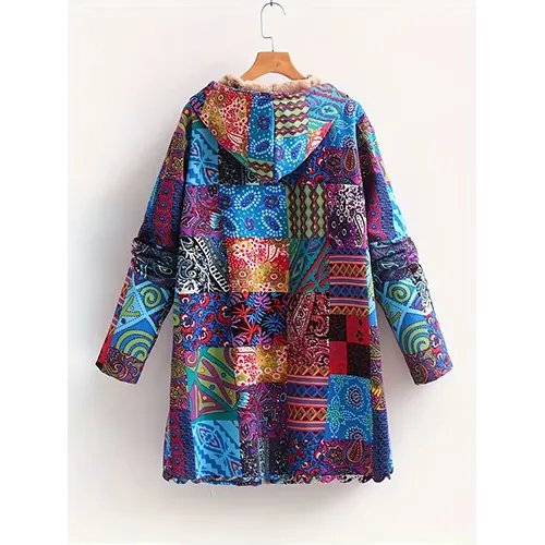 Palmer | Sweat À Capuche Patchwork D'hiver Pour Femme | Surdimensionné