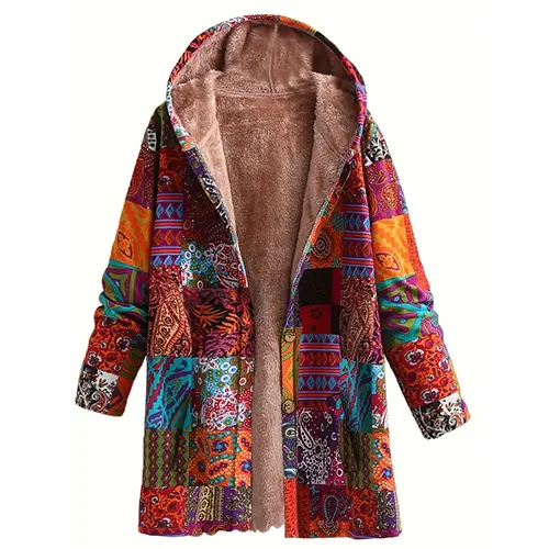 Palmer | Sweat À Capuche Patchwork D'hiver Pour Femme | Surdimensionné