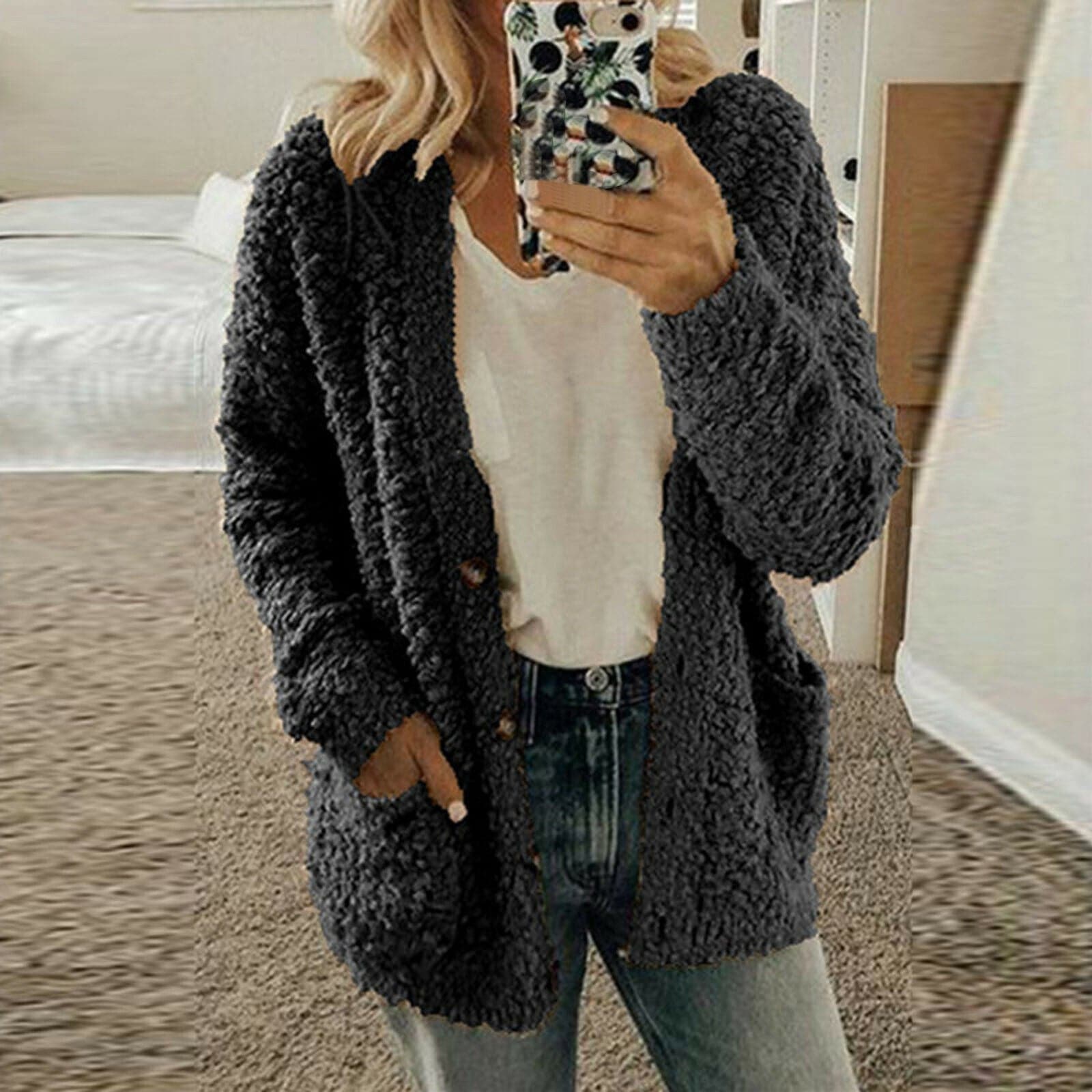 Joelle - Cardigan chaud et doux en laine