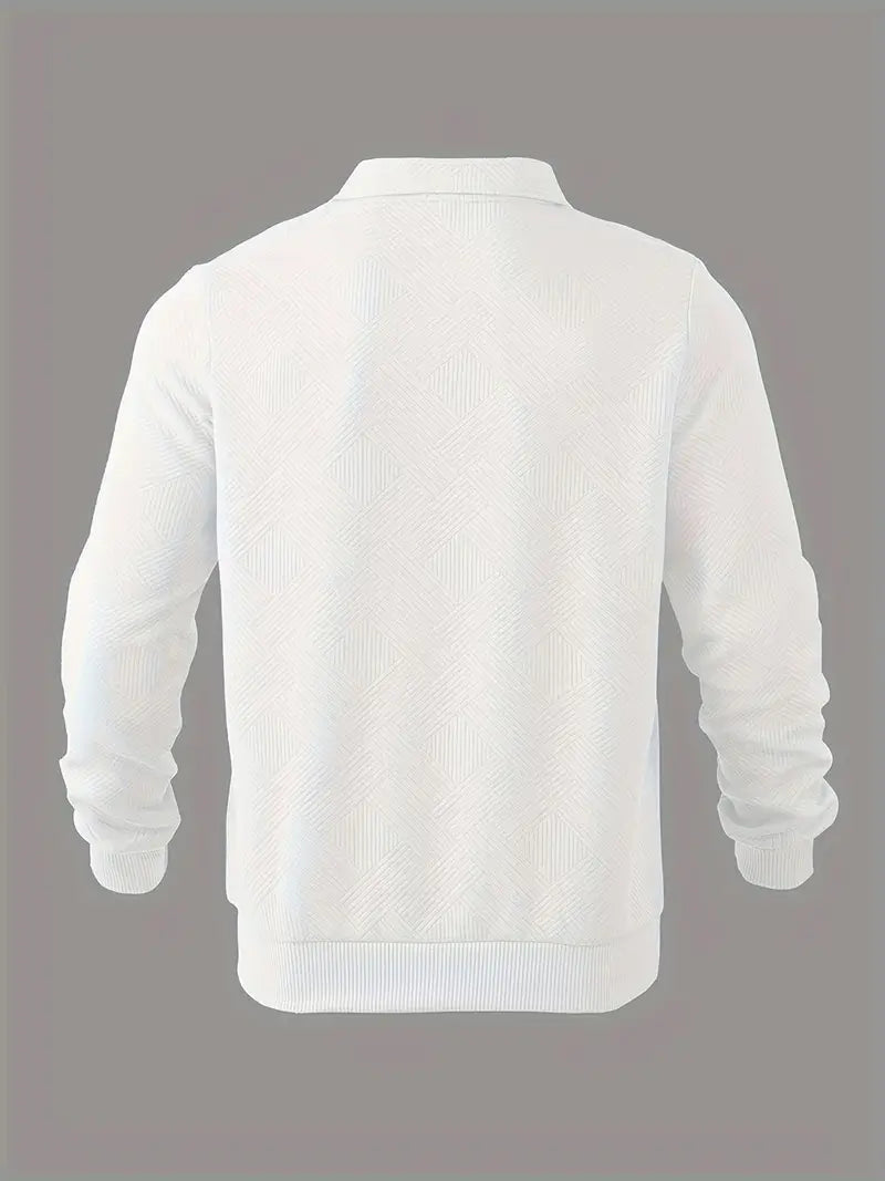 Jules – Pull vintage pour hommes avec fermeture éclair et motifs géométriques