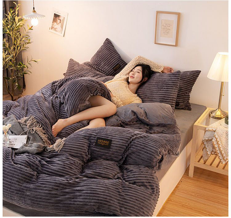 Luxe Fleece – Housse de couette en polaire chaude pour l'hiver en velours